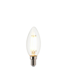 White Filament E14 LED Candle Bulb Clear Glass Bright Nickel-1