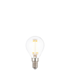 Ultra Efficient Class A E14 LED Filament Golf Bulb Clear Glass Bright Nickel-1