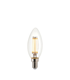 Ultra Efficient Class A E14 LED Filament Candle Bulb Clear Glass Bright Nickel-1