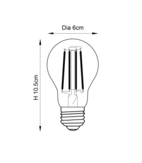 Ultra Efficient Class A E27 LED Filament GLS Bulb Clear Glass Bright Nickel-2