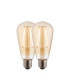 E27 LED Filament Pear - 2 pack E27 Bulb Amber Glass-1