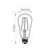 E27 LED Filament Pear - 2 pack E27 Bulb Amber Glass-3