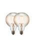 E27 Ribb Globe 125mm Dia - 2 pack E27 Bulb Clear Glass-1