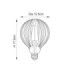 E27 Ribb Globe 125mm Dia - 2 pack E27 Bulb Clear Glass-2