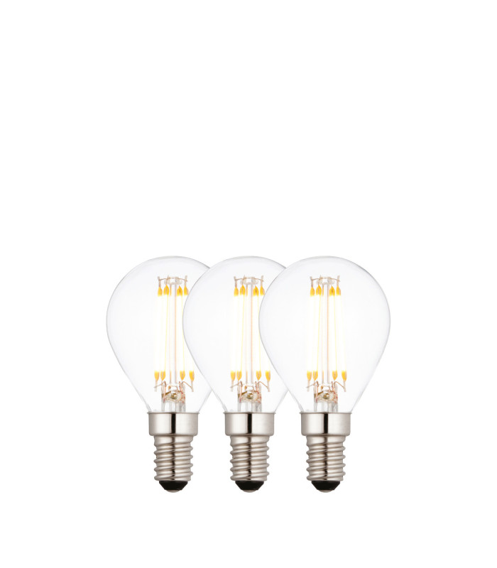 E14 LED Filament Golf - 3 pack E14 Bulb Clear Glass-1