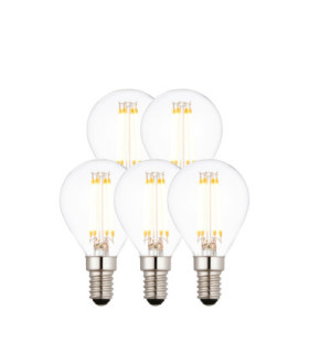 E14 LED Filament Golf - 5 pack E14 Bulb Clear Glass-1
