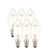 E14 LED Filament Candle - 6 pack E14 Bulb Clear Glass-1
