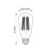 E27 LED Filament Pear - 2 pack E27 Bulb Clear Glass-2