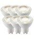 GU10 LED SMD 60° - 6 pack GU10 Bulb Matt White Plastic Clear Prismatic-1