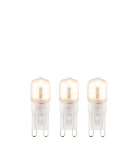 G9 LED Frosted SMD- 3 pack G9 Bulb Frosted Pc Bright Nickel-1