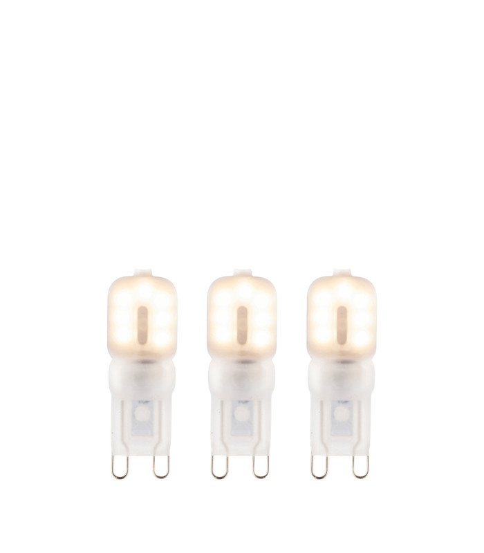 G9 LED Frosted SMD- 3 pack G9 Bulb Frosted Pc Bright Nickel-1