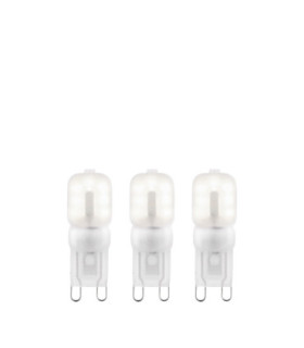 G9 LED Frosted SMD - 3 pack G9 Bulb Frosted Pc Bright Nickel-1