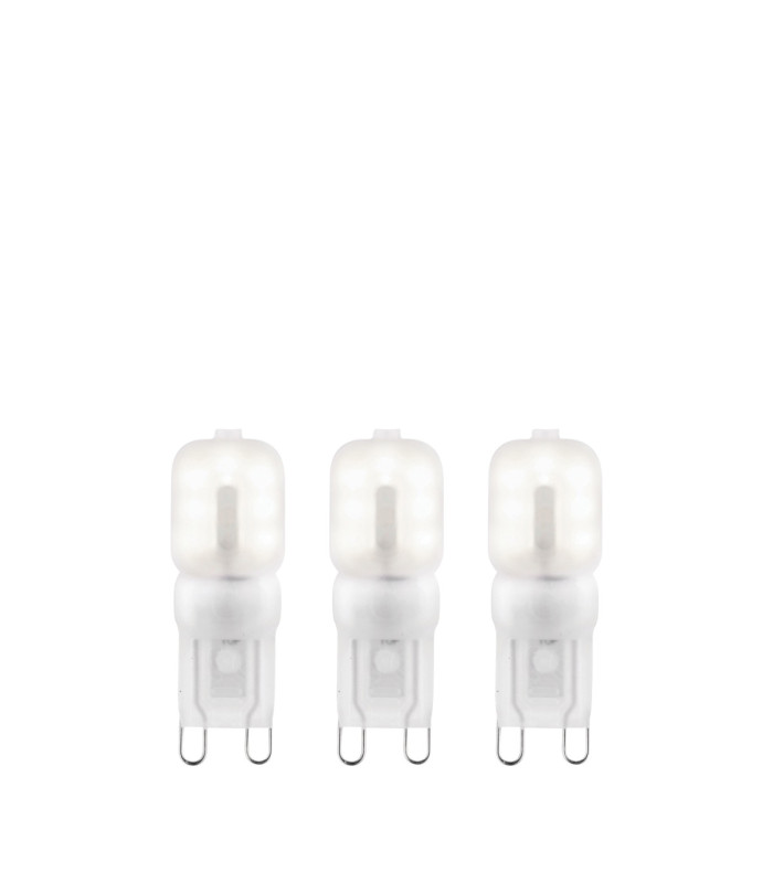 G9 LED Frosted SMD - 3 pack G9 Bulb Frosted Pc Bright Nickel-1