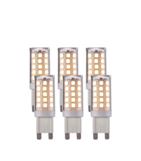 G9 LED SMD - 6 pack G9 Bulb Clear Gloss White Pc-1