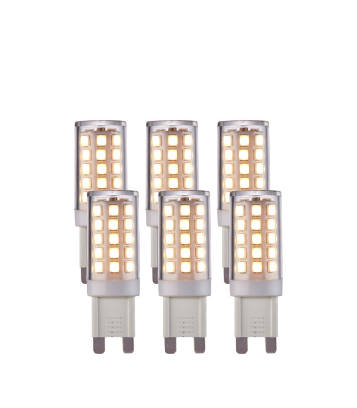 G9 LED SMD - 6 pack G9 Bulb Clear Gloss White Pc-1