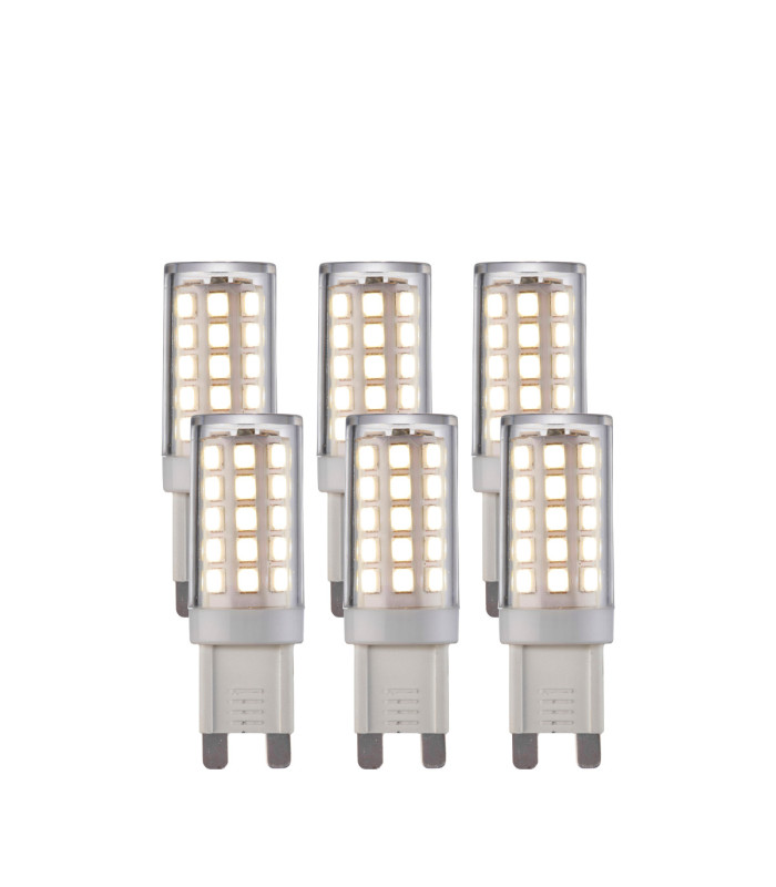 G9 LED SMD - 6 pack G9 Bulb Clear Gloss White Pc-1