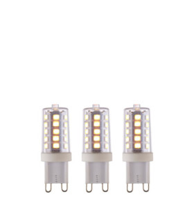 G9 LED SMD Dimmable - 3 pack G9 Bulb Clear Gloss White Pc