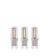 G9 LED SMD Dimmable - 3 pack G9 Bulb Clear Gloss White Pc
