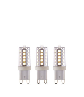G9 LED SMD Dimmable - 3 pack G9 Bulb Clear Gloss White Pc