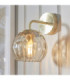 Dimple - Twin Pack - Dome Wall Lamp Satin Brass Champagne Lustre Glass-4