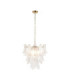 Autumn Pendant Light Brushed Aged Brass Clear Textured Glass-1