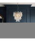 Autumn Pendant Light Brushed Aged Brass Clear Textured Glass-2