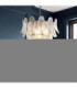 Autumn Pendant Light Brushed Aged Brass Clear Textured Glass-3