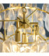 Autumn Pendant Light Brushed Aged Brass Clear Textured Glass-6