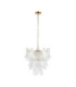 Autumn Pendant Light Brushed Aged Brass Clear Textured Glass-10