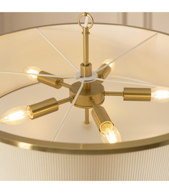 Lexi Cylindrical Pendant Light Ivory-7