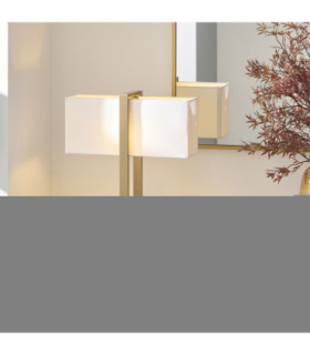 Seattle Table Lamp Brushed Aged Brass Ivory Cotton Mix-2