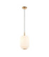 Evora Globe Pendant Light Brushed Aged Brass Opal Ribbed Glass-1