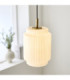 Evora Globe Pendant Light Brushed Aged Brass Opal Ribbed Glass-4