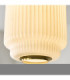 Evora Globe Pendant Light Brushed Aged Brass Opal Ribbed Glass-5