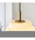 Evora Globe Pendant Light Brushed Aged Brass Opal Ribbed Glass-6