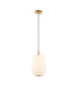 Evora Globe Pendant Light Brushed Aged Brass Opal Ribbed Glass-9