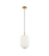 Evora Globe Pendant Light Brushed Aged Brass Opal Ribbed Glass-10