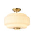 Evora Globe Ceiling Light Brushed Aged Brass Opal Ribbed Glass-1