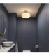 Evora Globe Ceiling Light Brushed Aged Brass Opal Ribbed Glass-2