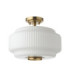Evora Globe Ceiling Light Brushed Aged Brass Opal Ribbed Glass-7