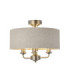 Highclere Cylindrical Ceiling Light Brushed Chrome Natural-1