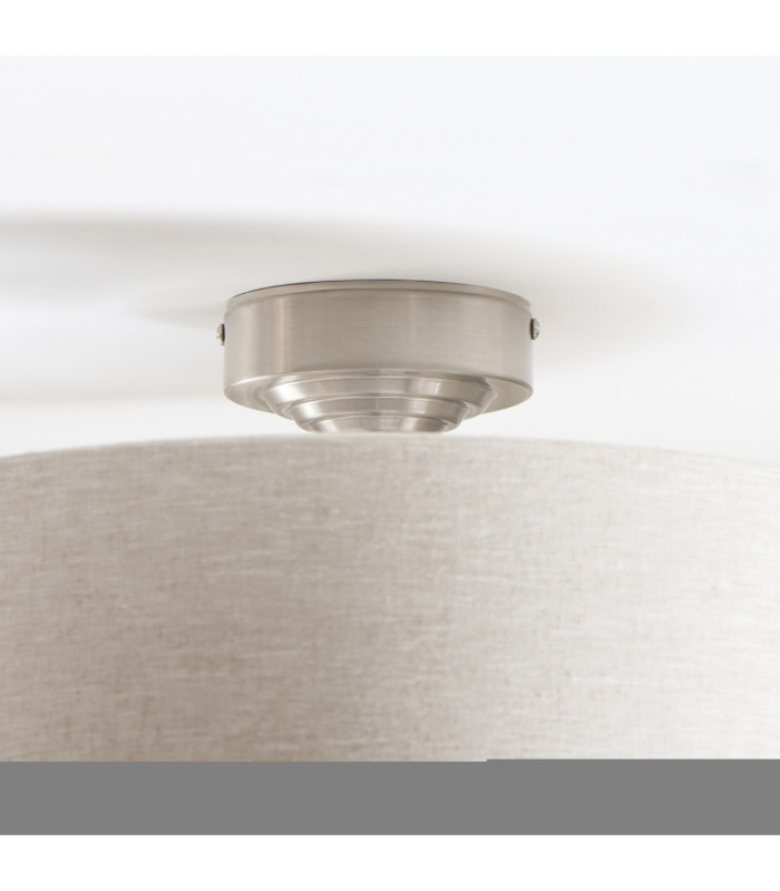 Highclere Cylindrical Ceiling Light Brushed Chrome Natural-7
