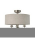 Highclere Cylindrical Ceiling Light Brushed Chrome Natural-8