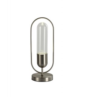 Table Lamp, 1 x 7W LED, 4000K, 790lm, Satin Nickel, Clear - 1