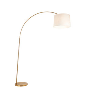 Carlson XL Arc Floor Lamp Warm Brass Natural-1