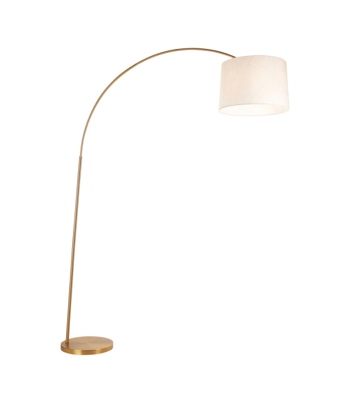 Carlson XL Arc Floor Lamp Warm Brass Natural-1