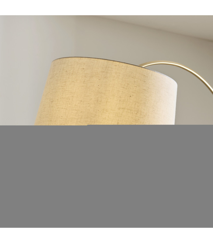 Carlson XL Arc Floor Lamp Warm Brass Natural-5