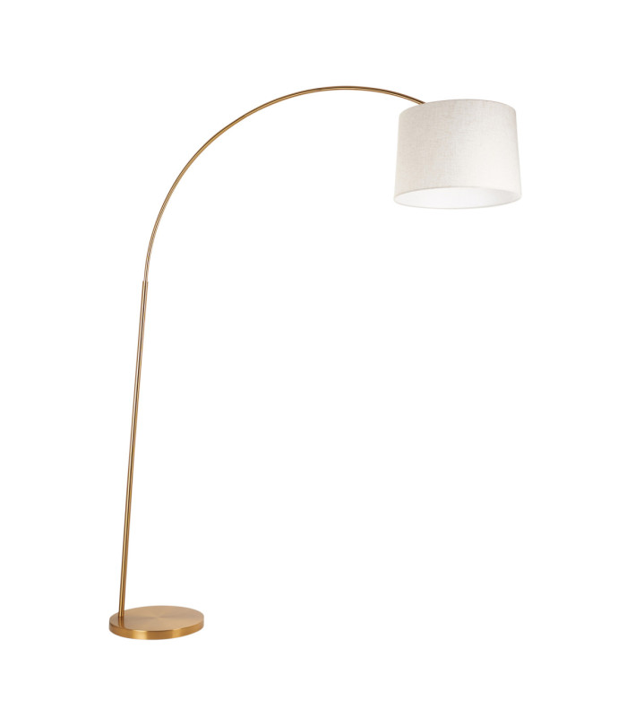 Carlson XL Arc Floor Lamp Warm Brass Natural-8