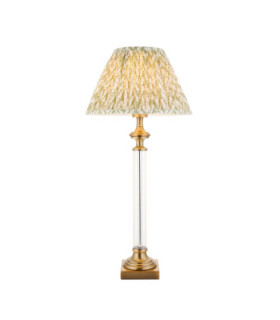 Avebury & Leaf 30cm Table Lamp Antique Brass Herb Garden Green-1