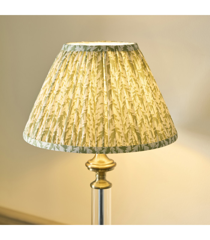 Avebury & Leaf 30cm Table Lamp Antique Brass Herb Garden Green-5